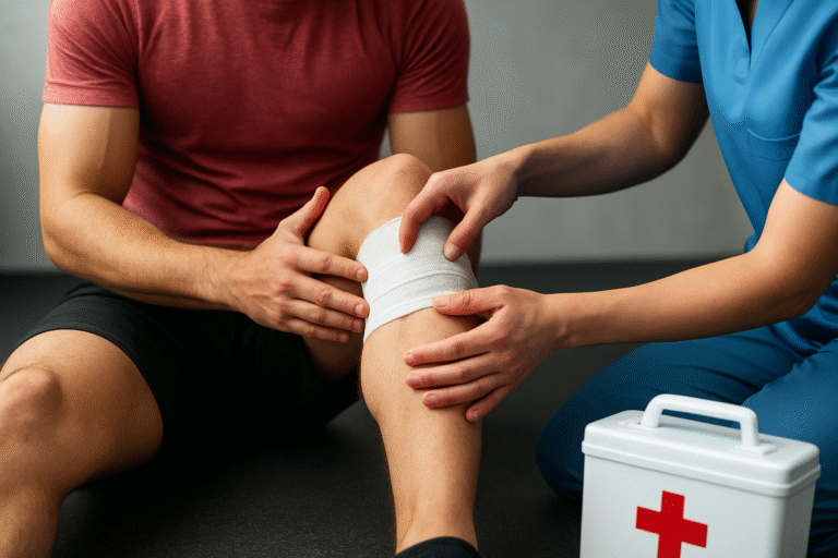 Titelbild zu „Sportverletzungen verstehen – von der ersten Maßnahme bis zur optimalen Therapie“